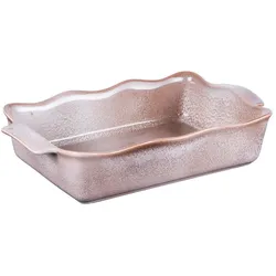 Rechteckige Auflaufform Ely 36x21x8 cm braun - Braun Rectangle Porcelain Table Passion 36x21 cm