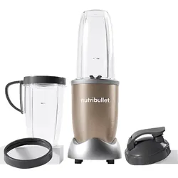 NUTRIBULLET Pro 900 NB907CP – 900-W Smoothie-Maker mit 925-ml Becher, 6-Klingen Edelstahl-Extraktion & schneller Mixleistung, Smoothie Maker Champagner (900 Watt, 925 ml)