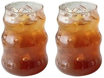 Uplifted Finds INS Ripple Glass Tumbler High Performance Heat Resistant Drinking Glasses For Coffee & Cocktails s4 2 Pcs