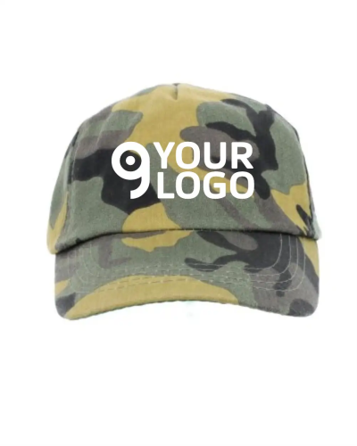 Cappellino mimetico con visiera rigida Personalizzate o neutre