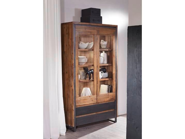 Vitrine 110x204cm 'Genua' Akazie gebürstet