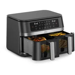 Solis Solis Air Fryer Duo Heißluftfritteuse mit 2 Kammern & 11 L Volumen