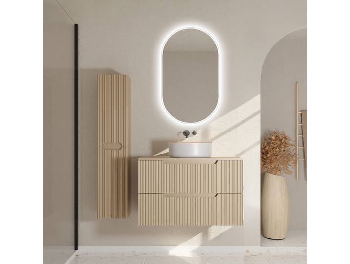 Badset COLORIA Typ G 2-teilig 102 x 120 x 46cm Braun/Taupe