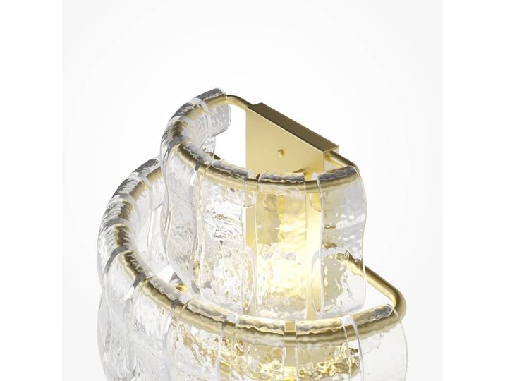 Maytoni Wandlampe Boulder, dimmbar, klar / transparent, für Wohn- / Esszimmer, Glas, Antik, Wandleuchte, Wandlampe Innen