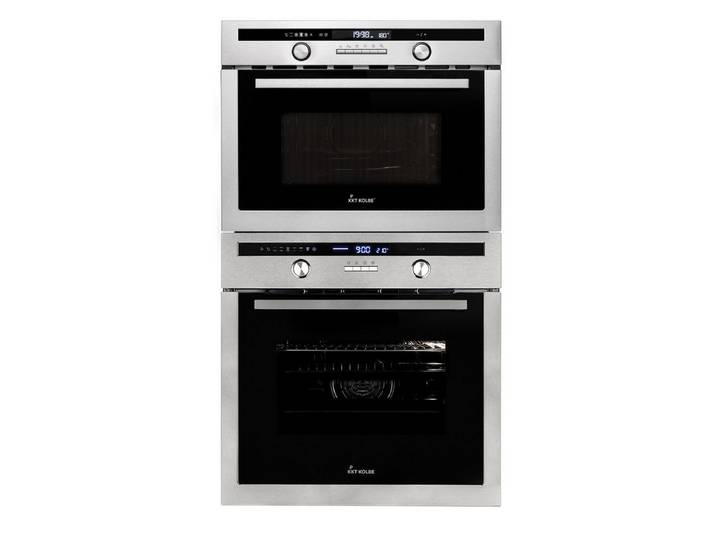 KKT KOLBE Backofen-Set Backofen und Mikrowelle SET8013EBM, mit 2-fach Teleskopauszug, DampfClean, Katalytische Platten, 60cm / 3D-Heißluft / Einbaubackofen / Mikrowelle/ SET