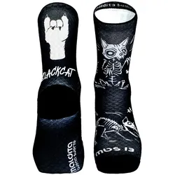 MALDITA BUENA SUERTE Socken Black Cat | schwarz