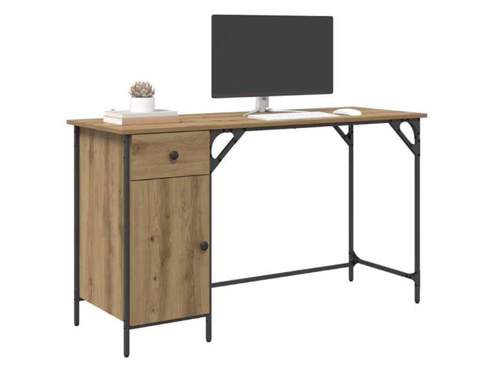BONNEVIE - 1parcel - Bureau d'ordinateur Chêne artisanal Bois d'ingénierie - Bureaux rrg67r89