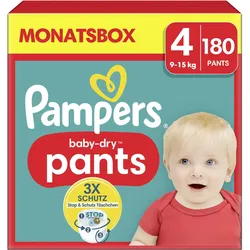 Pampers Baby-Dry Pants (Gr. 4, Monatsbox, 180 Stk.)