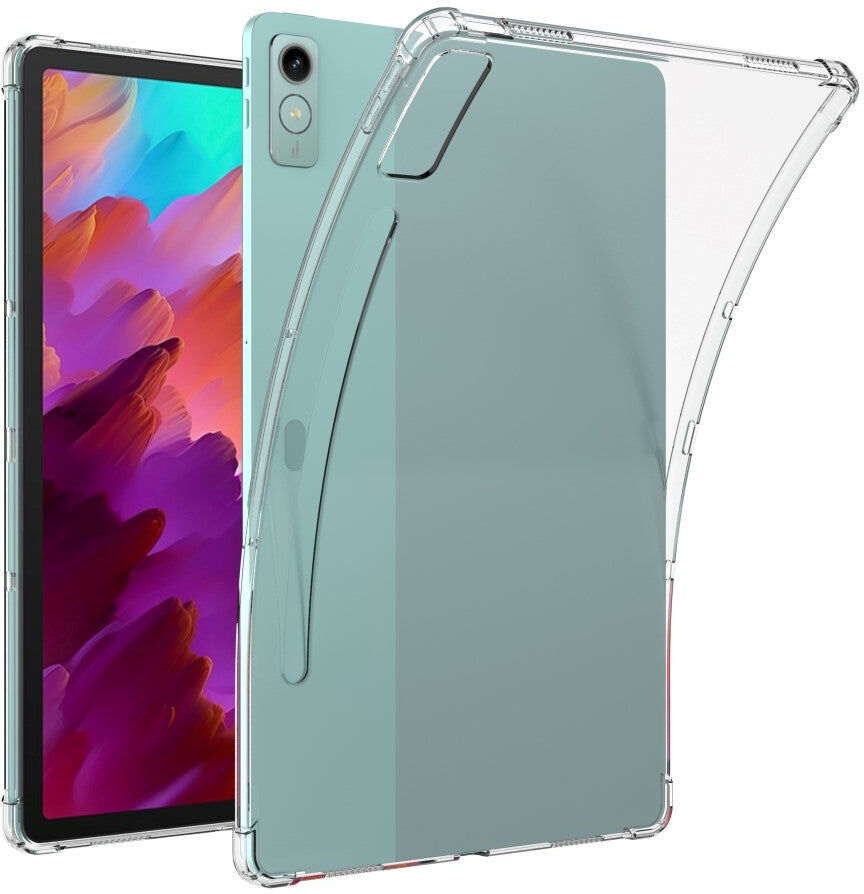 TABLETCOVERS.DK Lenovo Tab P12 Fleksibelt Plastik Cover m. Pencil Holder - Gennemsigtig