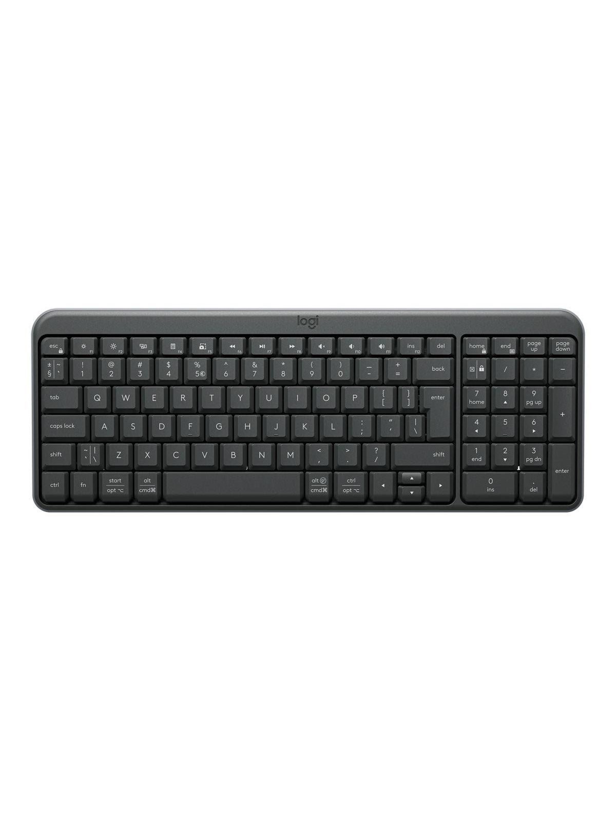 Logitech K250 - keyboard - QWERTY - US International - graphite Input Device - Tastatur - Universal - Schwarz