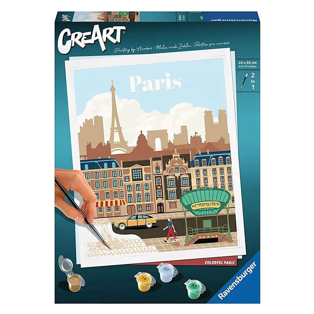 Ravensburger CreArt - Malen nach Zahlen 23687 - Colorful Paris - ab 12 Jahren (23687)