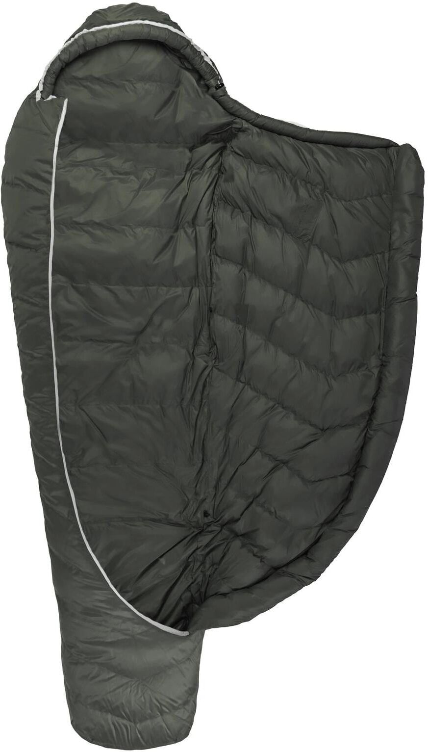 Schlafsack GRÜEZI BAG "DownWool Summer 2.0 -3 C 185 cm", grau (schwarz), Schlafsäcke, L: 215cm, Obermaterial: 100% Nylon, Schlafsack, L:215cm schwarz L: 215cm