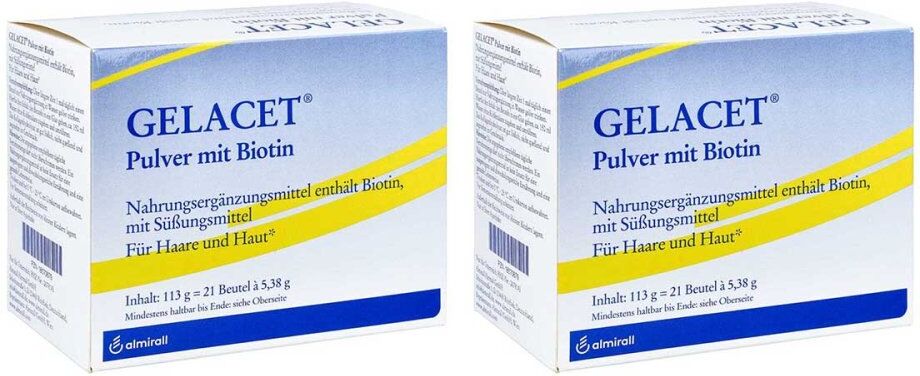 Gelacet Pulver Mit Biotin Im Beutel