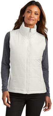 Port Authority L853 Women's Puffer Vest in Marshmallow size 3XL   Polyester