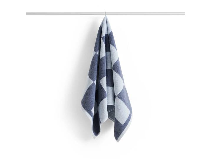 HAY - Check Handtuch, 50 x 90 cm, steel blue