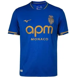 Mizuno, Herren, Fussballtrikot, Auswärtstrikot AS Monaco 2025/26 (S), Gold, Blau