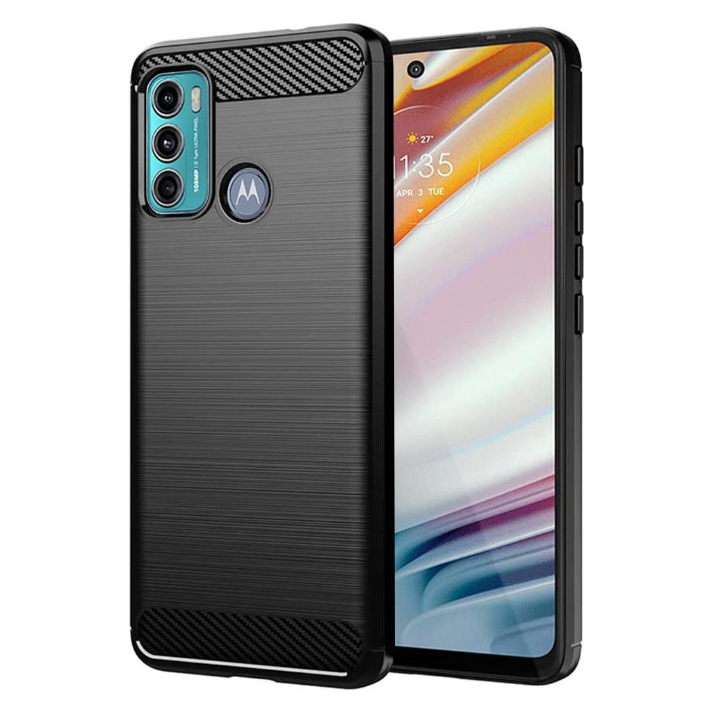 Techsuit - Carbon Silicone - Motorola Moto G60 - Black (Motorola Moto G60) (56339340)