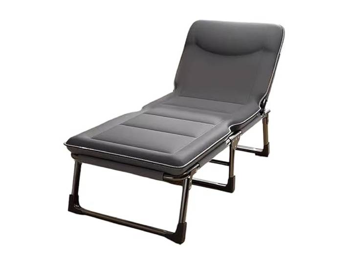 EBzvblxm Tragbares Klappbett aus Stahl Grau, mehrere Größen, Home-Office-Camping: Nutzung über Nacht(Gray D,170*60*30cm)