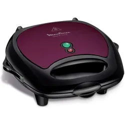 Moulinex Break Time SJ615612 - Tosti ijzer en Wafelijzer, Waffeleisen, Schwarz, Violett