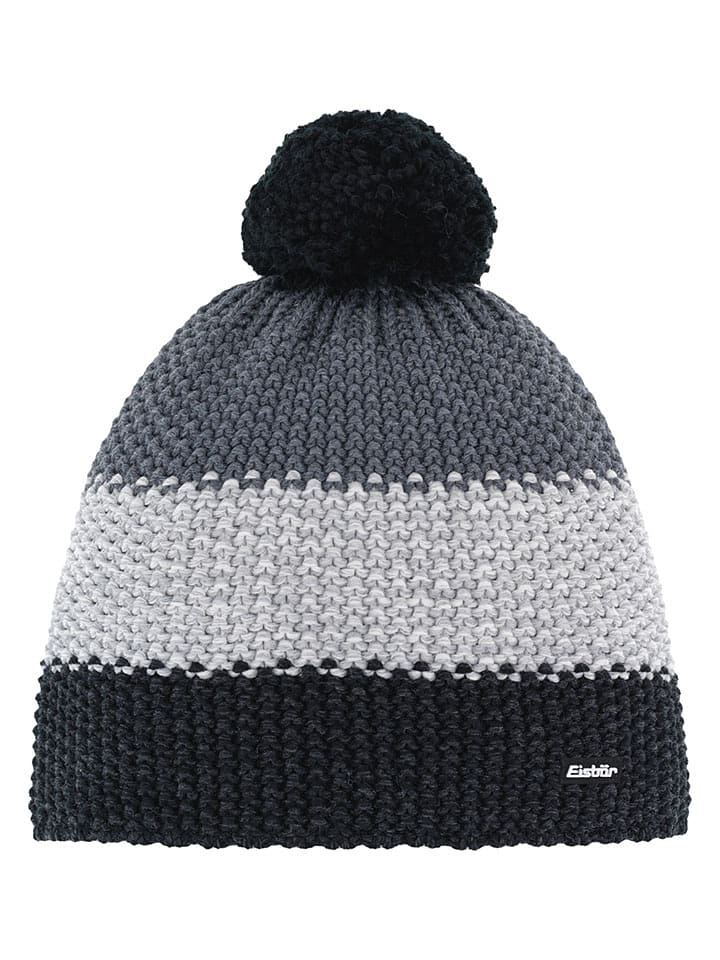 Eisbär Mütze "Star" in Grau/ Schwarz - onesize