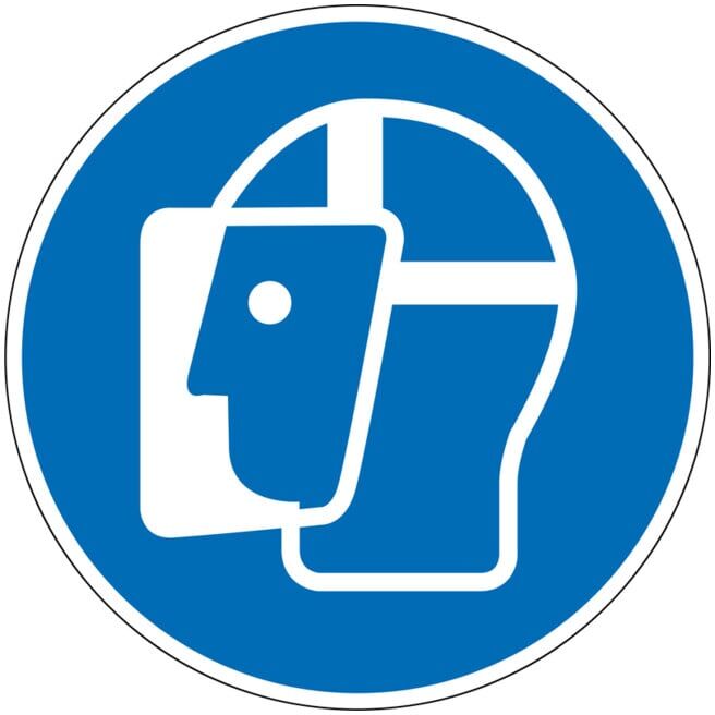 Panneau d'obligation d'utiliser une protection faciale Eichner (9225-11070-010)