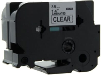 Q-Nomic TZe-161 cinta 36mm texto negro sobre transparente (8M)