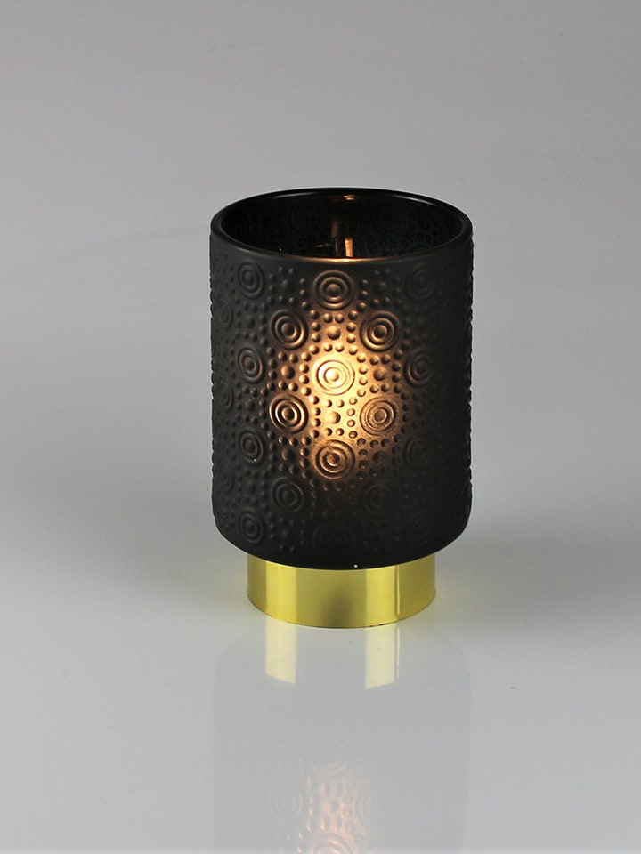 AM Design LED-Windlicht in Schwarz - (H)15 x Ø 10 cm - onesize