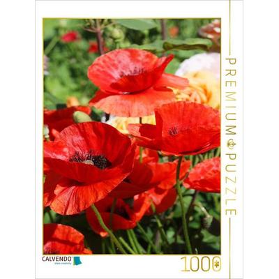 CALVENDO Puzzle Roter Mohn im Garten | 1000 Teile Lege-Größe 64x48cm Foto-Puzzle für glückliche Stunden