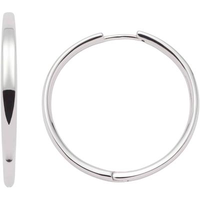 Paar Creolen LEONARDO "Ohrringe Bravo", silber (edelstahlfarben), Ohrringe, Damen, 32mm, Edelstahl