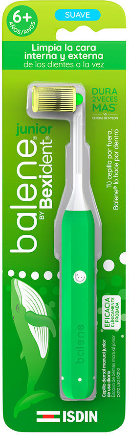 Isdin Brosse à dents Balene By Bexident Junior #Verte 1 unité