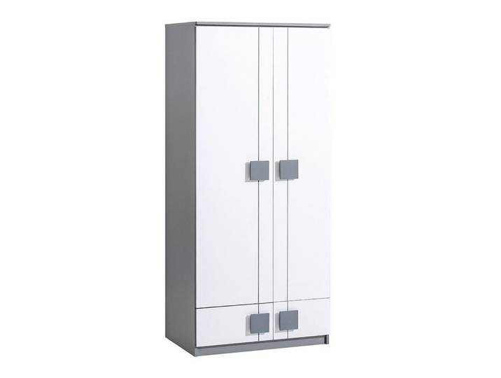Feldmann-Wohnen Drehtürenschrank Gami (1-St) 80cm 2-türig anthrazit / weiß
