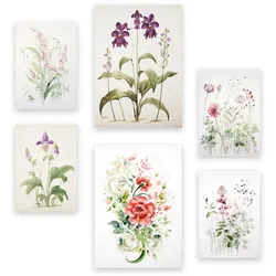 POSTER Set Mit 6 Orchideen & Nelken A3 & A4 Rahmenlos