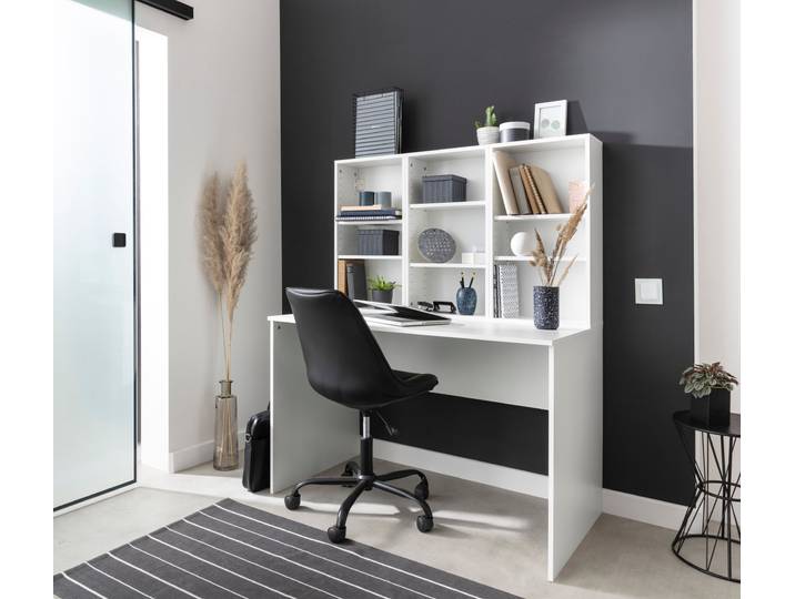 Büromöbel-Set VOGL MÖBELFABRIK Modila , weiss (weiß), B:120cm H:145cm T:67cm, Arbeitsmöbel-Sets, Büromöbel-Set, Set 4 tlg. Gesamtbreite 120 cm