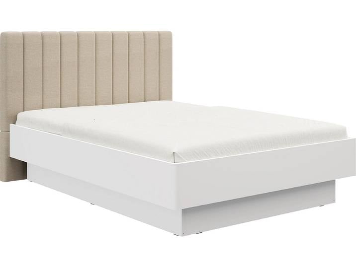 Bett ABERDEEN 180x200cm spanplatte weiss glänzend