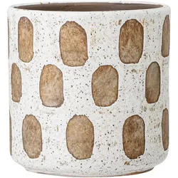 Bloomingville Pflanztopf Avo weiss aus Terrakotta, Ø 12 cm, Höhe 12 cm, weiss