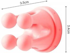 Uplifted Finds Multi Function Silicone Toothbrush And Utility Cable Holder Fleet pink 1 Pc