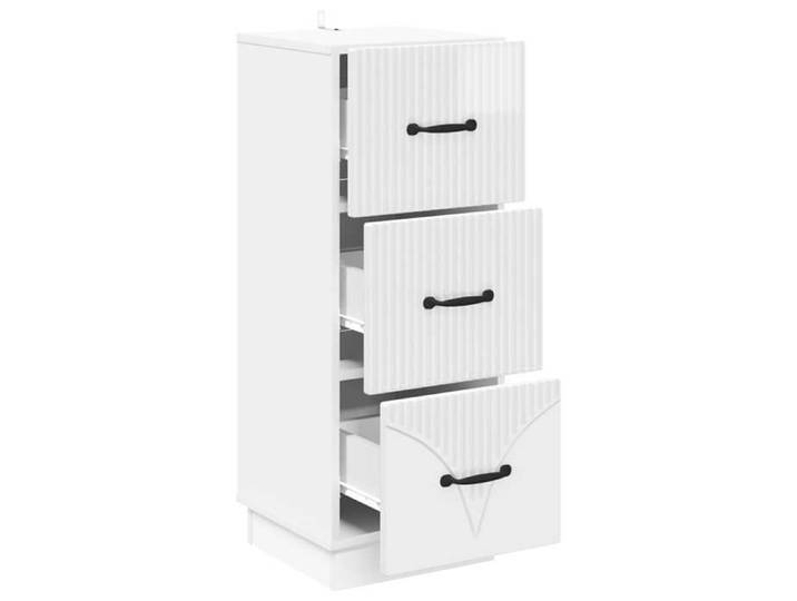 Autumn Mega Sale Buffet de rangement - Commode à tiroirs - [1 pc] - Vidaxl - Blanc brillant 33x34 5x87 cm FR53980735856