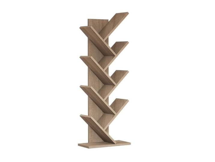 Etagère bibliothèque 8 tablettes h128,5 cm - noyer