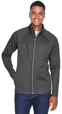 North End 88174 Men's Gravity Performance Fleece Jacket in Carbon Heather size Large   Polyester