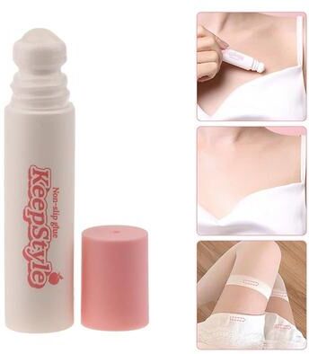 Uplifted Finds Roll On Skin Adhesive Body Glue For Clothing Non Slip Strap Fixer Roll On Skin Adhesive Body Glue For Clothing Non Slip Strap Fixer