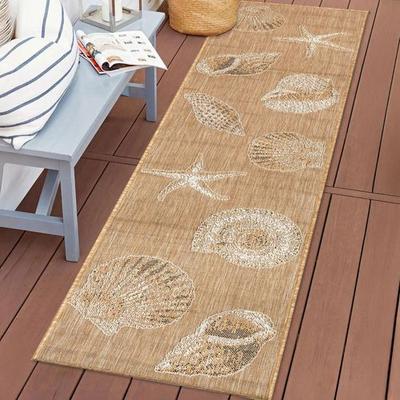 Trans Ocean Import Co Inc "Lioran Shell Rug Runner, 1'11"" x 7'6"", Sand"