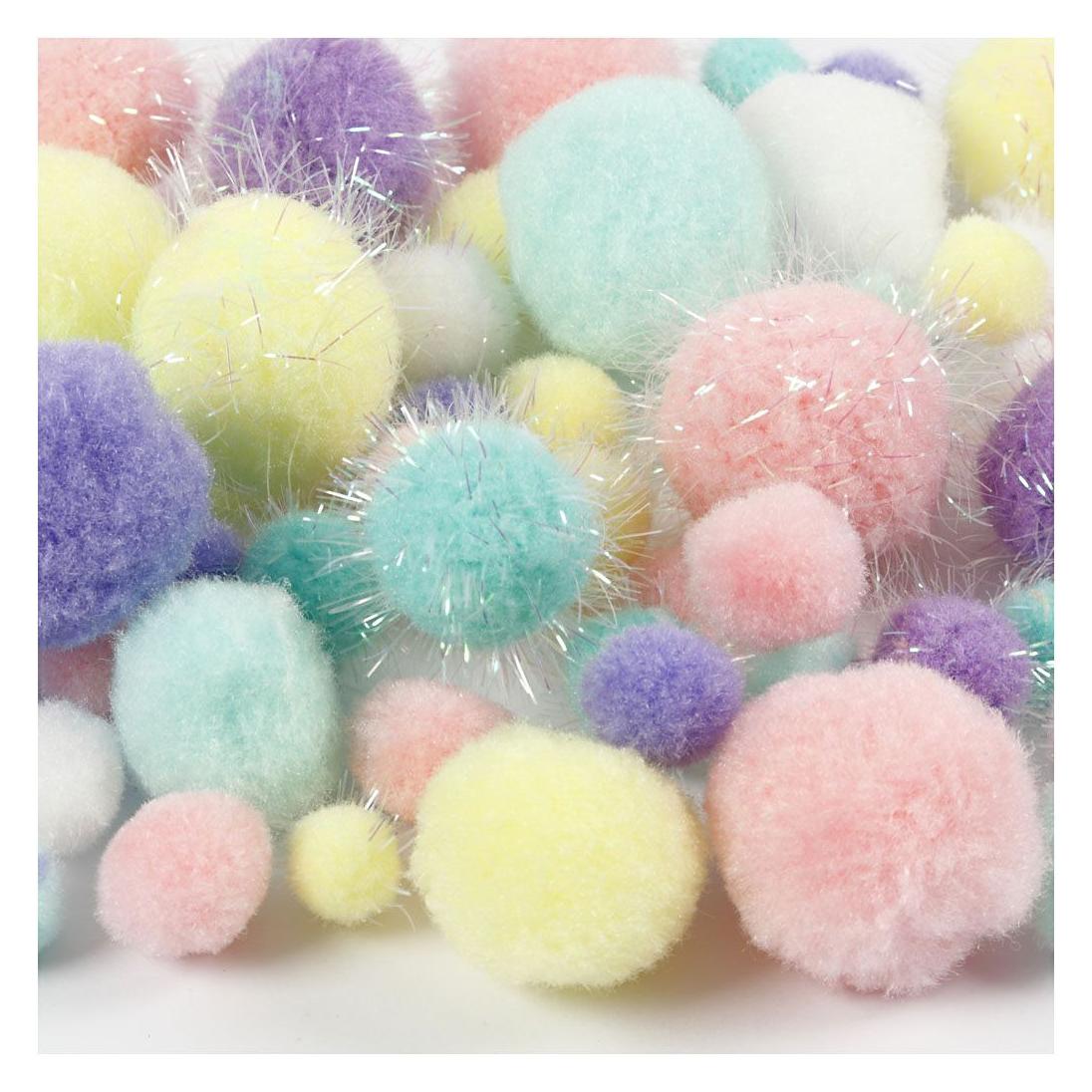 Creativ Company Pom-poms Pastelkleuren, 400gr. (5712854452649)
