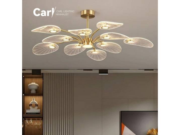 Lustre Nordique en Acrylique Moderne et Simple, Style Luxe Léger, pour Salon, Restaurant, Chambre Chaleureuse et Bureau