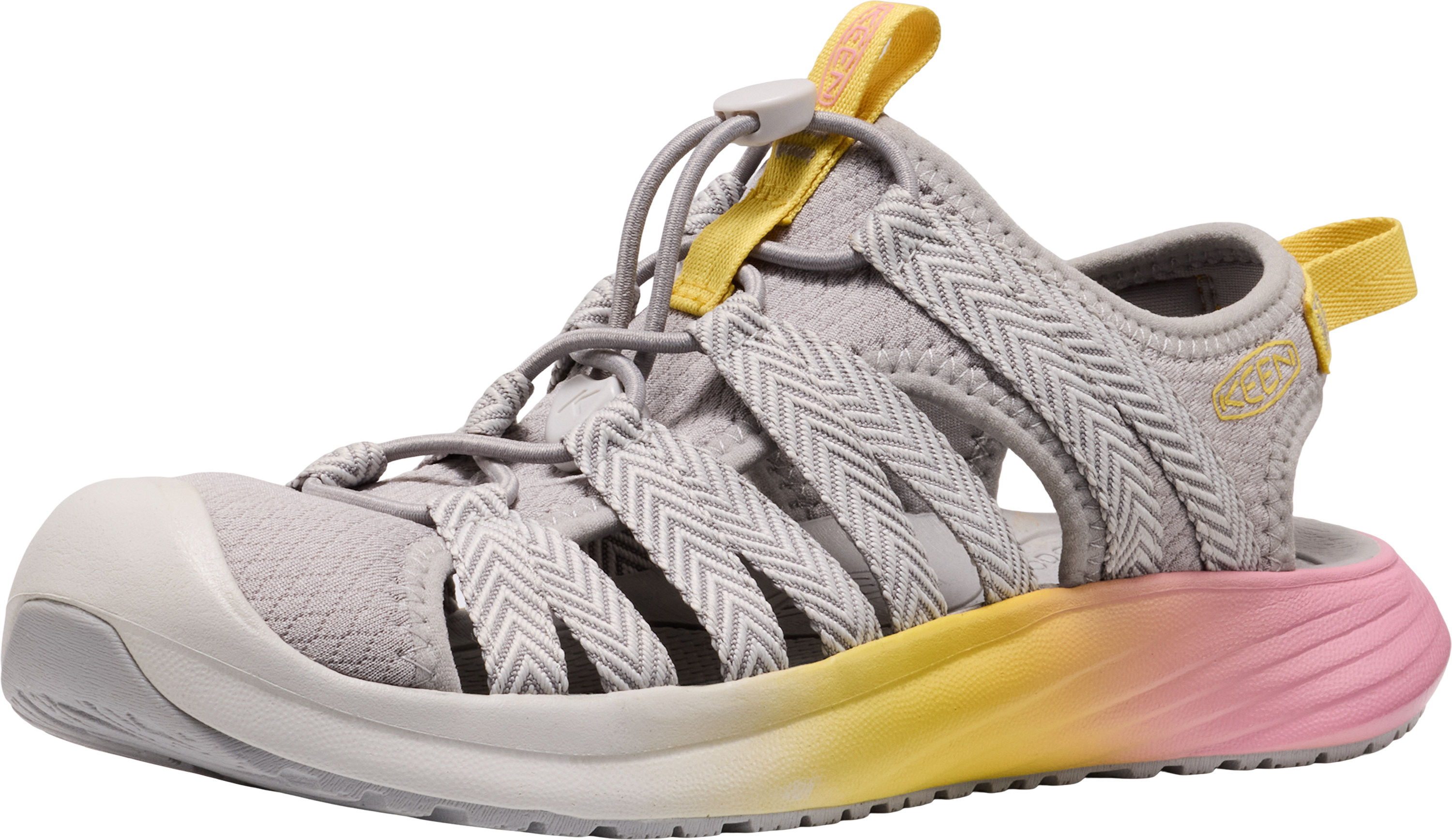 Sandale KEEN "WHISPER LITE", Damen, Gr. 39, grau (alloy, orchid smoke), Textil, Schuhe Sandale, schnell trockneend, stossdämpfend, sehr leicht alloy, orchid smoke 39