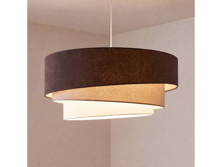 Hängelampe Trio Duolla, für Wohn- / Esszimmer, Textil / Stoff / Seide, Junges Wohnen, Pendelleuchte