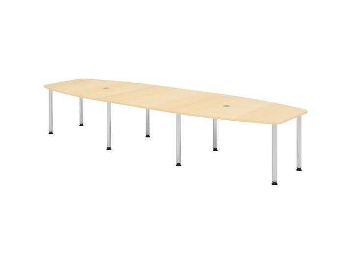 Besprechungstisch Office Ahorn 400 x 130 cm - Farbe: Ahorn/Chrome - Besprechungstisch