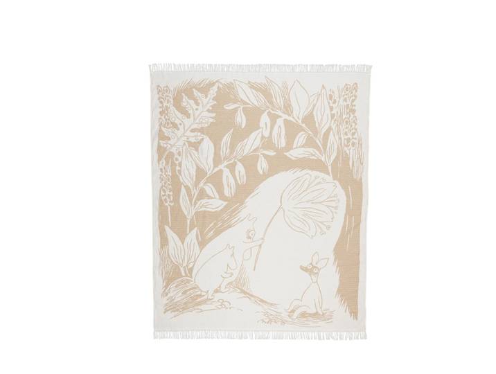 Moomin Arabia Plaid en coton Moomin 130x170 cm Beige