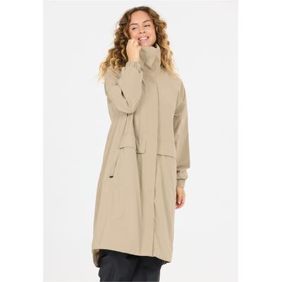 Outdoorjacke WHISTLER "Everly", Damen, Gr. 36, beige, 100% Polyester, unifarben, lang, hoch geschlossener Ausschnitt, Jacken Outdoorjacke, mit getapten Nähten