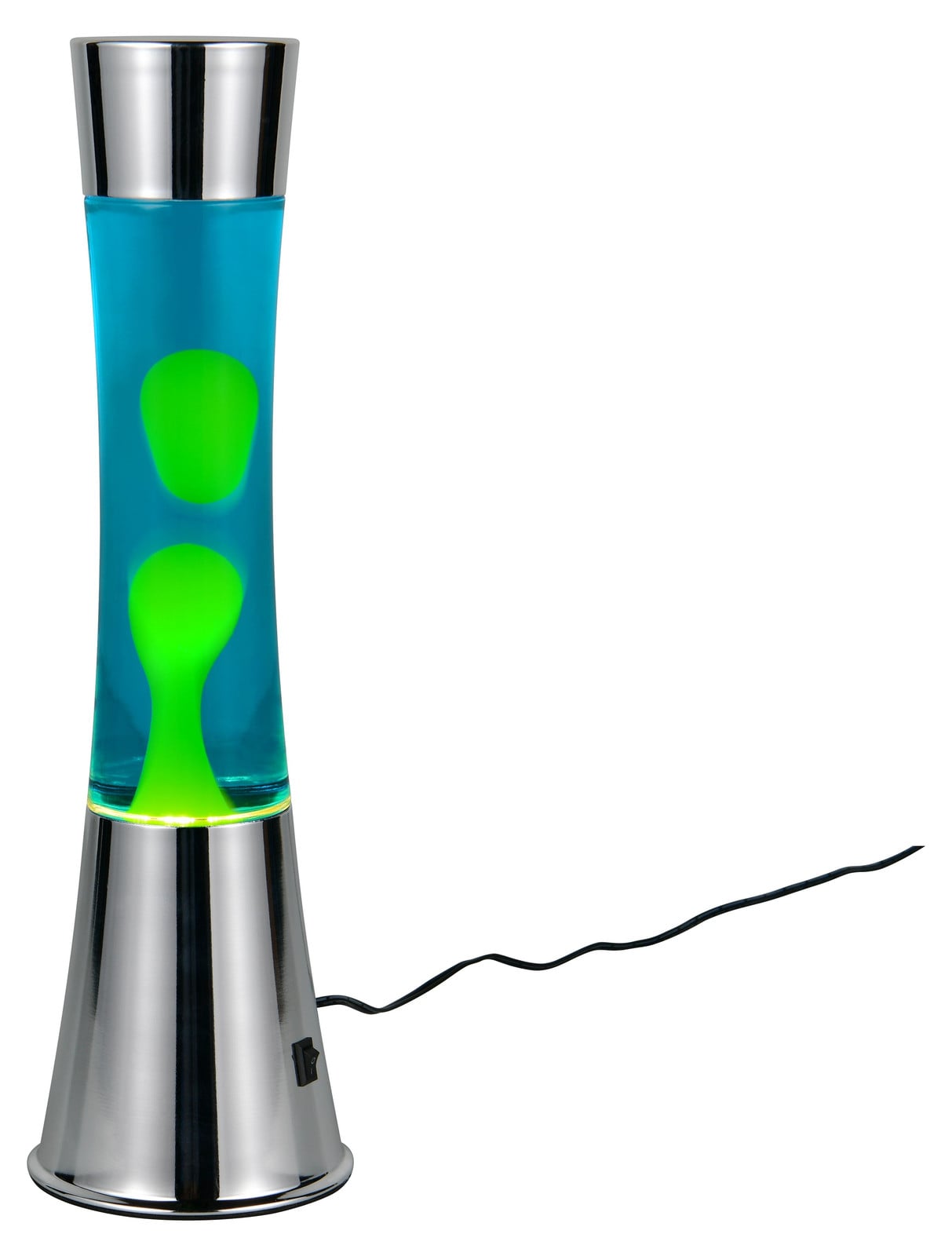 Trio Etna Lavalamp zilver met groen