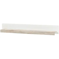 WANDBOARD Pinie weiß, Oslo Pinie Landhaus, Wandregal, 150 x 20 cm